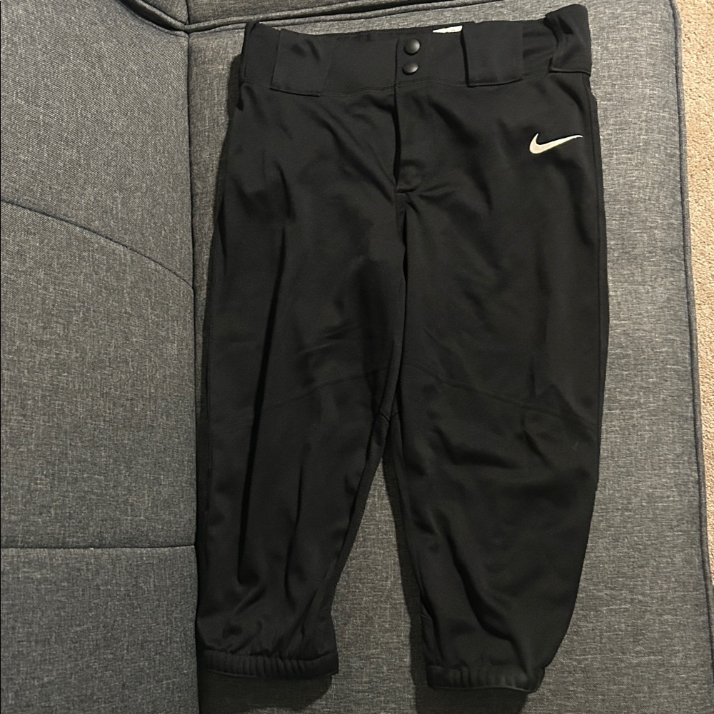 Nike Black Baseball Pants with White Logo